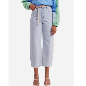 Free People Levi's Premium Balloon Leg Jeans in Dad's Jokes Light Blue 29 Waist